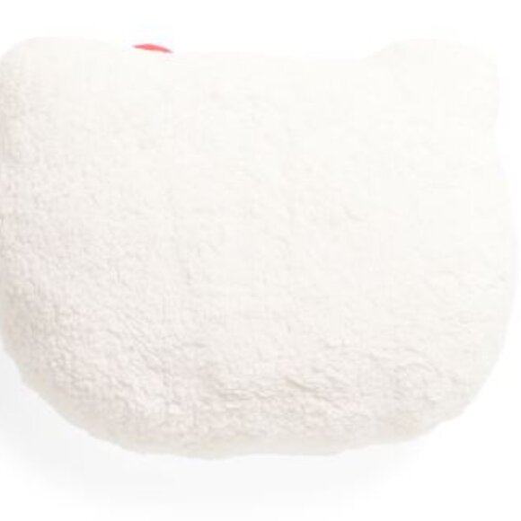 Hello Kitty Sherpa Head Bow Decorative Pillow - NWT - Picture 2 of 7
